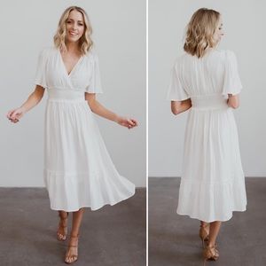 White Baltic Born Midi Dress